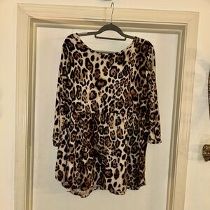 Sew In Love Animal Print Top